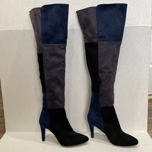 Tall Patchwork Boots